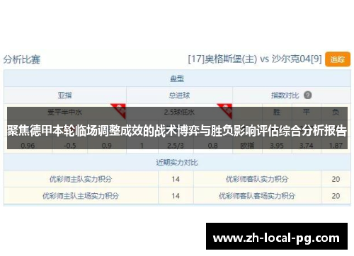 聚焦德甲本轮临场调整成效的战术博弈与胜负影响评估综合分析报告