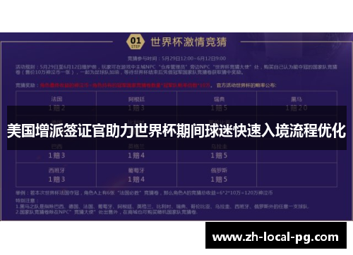 美国增派签证官助力世界杯期间球迷快速入境流程优化 美国增派签证官助力世界杯期间球迷快速入境流程优化